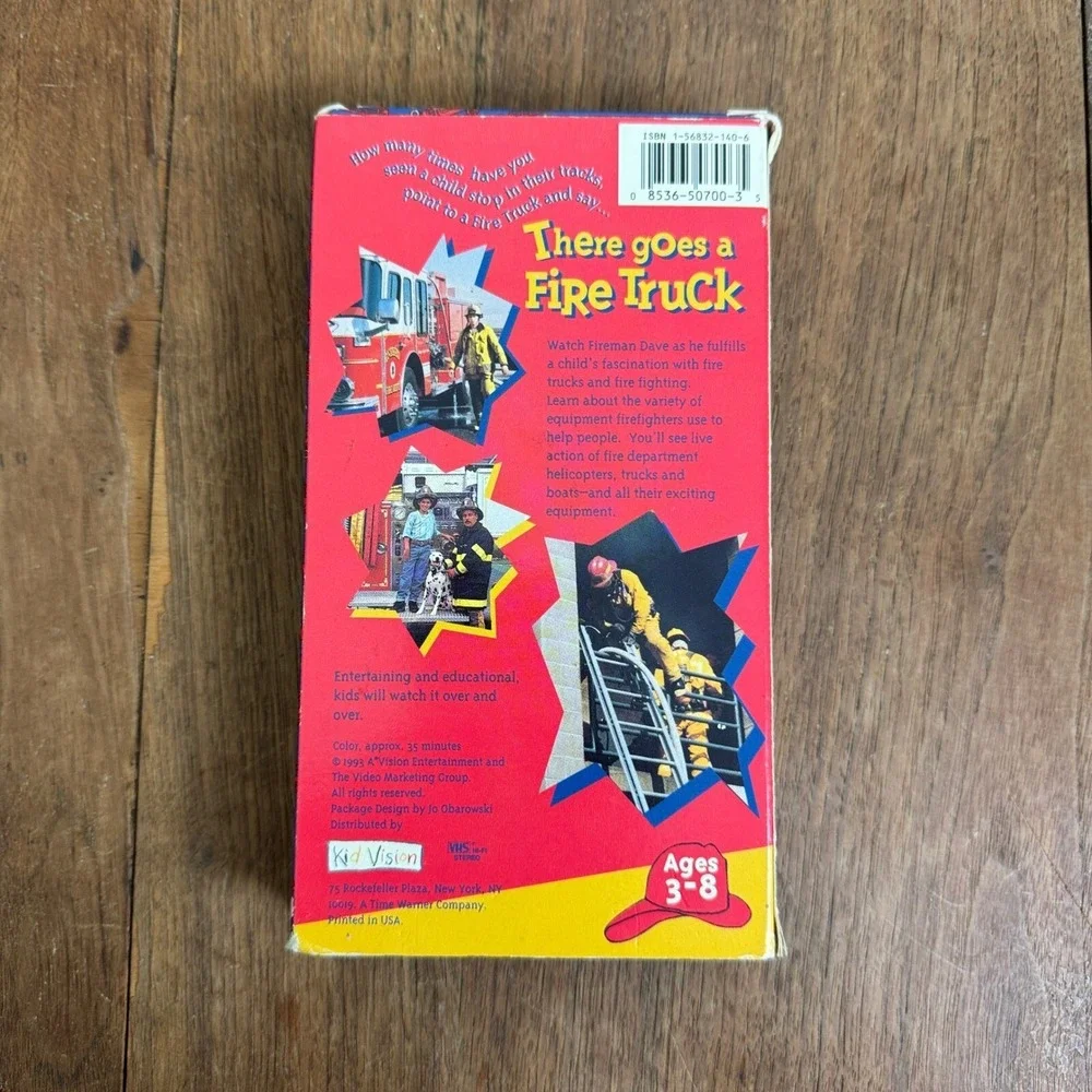 KidVision There Goes A Fire‎ Truck VHS Tape Kids Action Video 1993